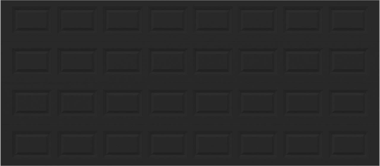Classic Short Raised Panel - Hurricane Rated in Black (double-car size)