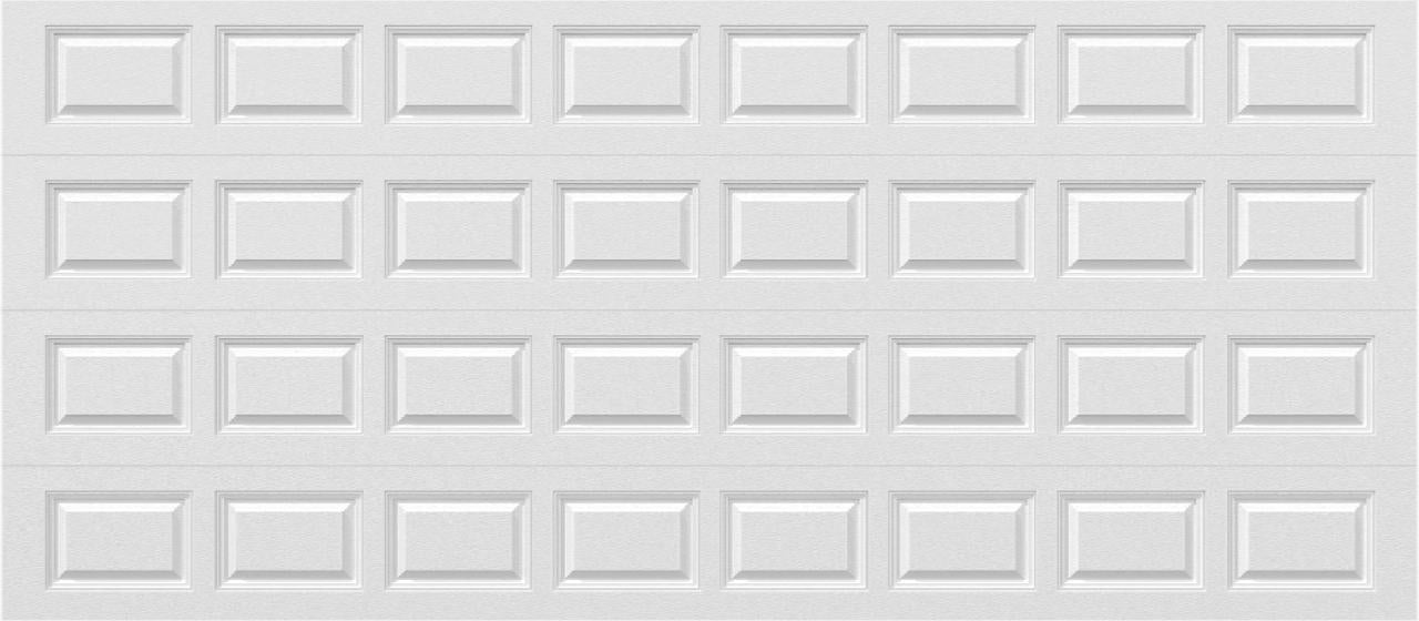 Classic Short Raised Panel - Hurricane Rated in White (double-car size)