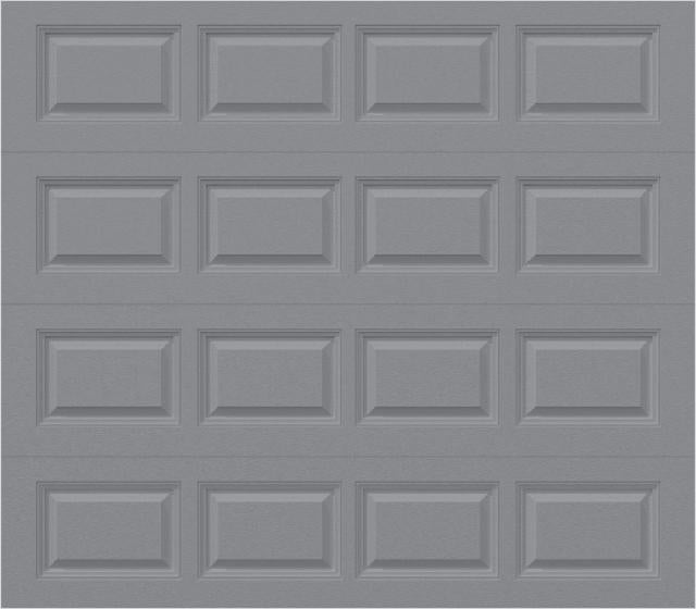 Classic Short Raised Panel - Hurricane Rated in Gray (single-car size)