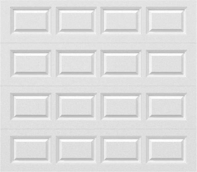 Classic Short Raised Panel - Hurricane Rated in White (single-car size)