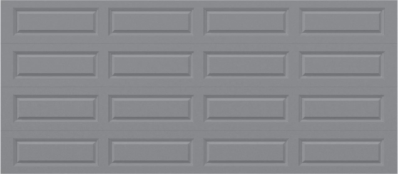 Elegant Long Raised Panel - Hurricane Rated in Gray (double-car size)
