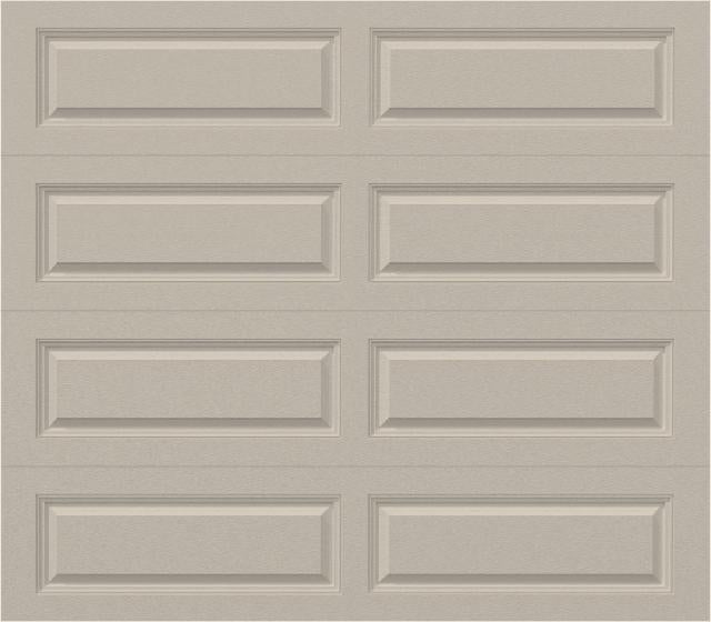 Elegant Long Raised Panel - Hurricane Rated in Almond (single-car size)